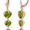 Image 1 : Genuine 6 ctw Peridot Earrings 14KT Rose Gold - REF-66P9H