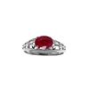 Image 1 : Genuine 1.15 ctw Ruby Ring 14KT White Gold - REF-35F9Z