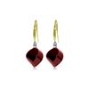 Image 1 : Genuine 30.6 ctw Ruby & Diamond Earrings 14KT Yellow Gold - REF-51H9X