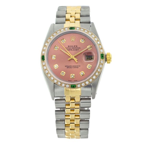 Rolex Pre-owned 36mm Mens Salmon Two Tone