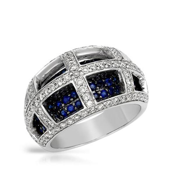 Natural 2.11 CTW Tsavorite & Diamond Ring 14K White Gold - REF-132N3Y