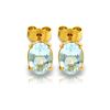 Image 1 : Genuine 1.80 ctw Aquamarine Earrings 14KT Yellow Gold - REF-21A2K