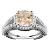 Image 1 : 2.27 CTW Morganite & Diamond Ring 10K White Gold - REF-58A6X