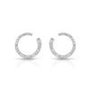 Image 1 : Natural 0.50 CTW Diamond Earrings 14K White Gold - REF-66F6M