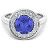 Image 3 : Natural 2.58 CTW Tanzanite & Diamond Ring 14K White Gold - REF-101K7W