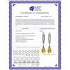 Image 2 : Genuine 3 ctw Citrine Earrings 14KT White Gold - REF-24P3H