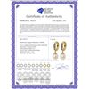 Image 2 : Genuine 9.3 ctw Amethyst & Pearl Earrings 14KT Yellow Gold - REF-44K4V