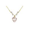 Genuine 12.82 ctw White Topaz & Diamond Necklace 14KT Yellow Gold - REF-42W7Y