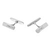 Natural 0.23 CTW Diamond Cuff Links 18K White Gold - REF-99T2X