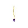 Image 1 : Genuine 1.79 ctw Amethyst & Diamond Necklace 14KT Yellow Gold - REF-34A6K