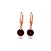 Genuine 3.1 ctw Garnet Earrings 14KT Rose Gold - REF-34F3Z