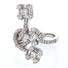 Natural 1.92 CTW Diamond & Baguette Ring 18K White Gold - REF-363F6M