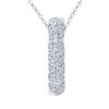 Natural 0.20 CTW Diamond Necklace 14K White Gold - REF-24K3R