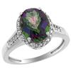 2.60 CTW Mystic Topaz & Diamond Ring 10K White Gold - REF-46A7X