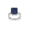 Genuine 7.27 ctw Sapphire & Diamond Ring 14KT White Gold - REF-120Z2N