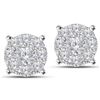 Image 1 : Natural 1.40 CTW Diamond Earrings 14K White Gold - REF-172W8H