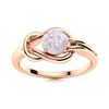 Image 1 : Natural 0.62 CTW Rose Quartz Solitaire Ring 18K Rose Gold
