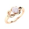 Image 2 : Natural 0.62 CTW Rose Quartz Solitaire Ring 18K Rose Gold
