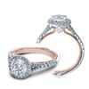 Image 1 : Natural 2.57 CTW Diamond Engagement Halo Ring 18KT Two Tone