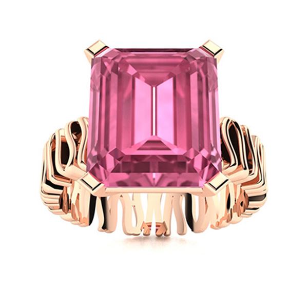 Natural 2.56 CTW Tourmaline Solitaire Ring 14K Rose Gold