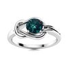 Image 1 : Natural 1.01 CTW Blue Diamond Solitaire Ring 14K White Gold
