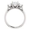 Image 3 : Natural 2.72 CTW 3-Stone Emerald Cut & Round Diamond Engagement Ring 14KT White Gold