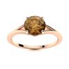 Image 1 : Natural 1.02 CTW Brown Diamond Solitaire Ring 18K Rose Gold