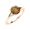 Image 2 : Natural 1.02 CTW Brown Diamond Solitaire Ring 18K Rose Gold