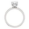 Image 3 : Natural 3.12 CTW halo Asscher Cut Diamond Ring 14KT White Gold