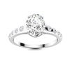 Image 1 : Natural 0.93 CTW Diamond Solitaire Ring 18K White Gold