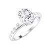 Image 2 : Natural 0.93 CTW Diamond Solitaire Ring 18K White Gold