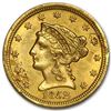 Image 1 : 1852 $2.50 Liberty Gold Quarter Eagle AU Details (Cleaned)