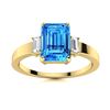 Image 1 : Natural 2.41 CTW Topaz & Diamond  Engagement Ring 14K Yellow Gold