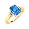 Image 2 : Natural 2.41 CTW Topaz & Diamond  Engagement Ring 14K Yellow Gold