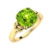 Image 2 : Natural 2.92 CTW Peridot Solitaire Ring 18K Yellow Gold