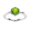 Image 1 : Natural 1.05 CTW Peridot Solitaire Ring 14K White Gold
