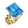 Image 2 : Natural 10.30 CTW Topaz Solitaire Ring 14K Yellow Gold