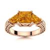 Image 1 : Natural 1.79 CTW Citrine Solitaire Ring 18K Rose Gold