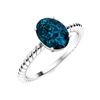 Image 2 : Natural 4.04 CTW Topaz Solitaire Ring 18K White Gold