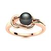 Image 1 : Natural 0.77 CTW Pearl Solitaire Ring 18K Rose Gold