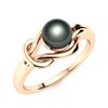 Image 2 : Natural 0.77 CTW Pearl Solitaire Ring 18K Rose Gold