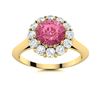 Image 1 : Natural 1.47 CTW Tourmaline & Diamond Engagement Ring 14K Yellow Gold