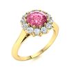 Image 2 : Natural 1.47 CTW Tourmaline & Diamond Engagement Ring 14K Yellow Gold