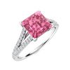 Image 2 : Natural 1.06 CTW Tourmaline & Diamond Engagement Ring 14K White Gold