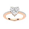 Image 1 : Natural 0.97 CTW Diamond Solitaire Ring 18K Rose Gold