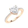 Image 2 : Natural 0.97 CTW Diamond Solitaire Ring 18K Rose Gold
