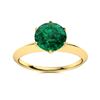 Image 1 : Natural 2.22 CTW Emerald Solitaire Ring 18K Yellow Gold
