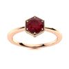Image 1 : Natural 1.32 CTW Ruby Solitaire Ring 18K Rose Gold