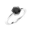 Image 2 : Natural 0.62 CTW Onyx Solitaire Ring 18K White Gold