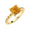 Image 2 : Natural 0.68 CTW Citrine & Diamond  Engagement Ring 14K Yellow Gold
